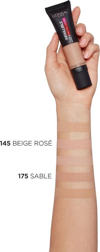 L'Oréal Paris Infaillible 24H Matte Cover Foundation - 145 Beige Rosé '35 ml