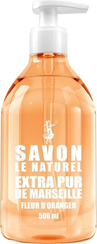 Savon Le Naturel - Liquid Natural Hand Soap - Orange Blossom - 500ml - pump damaged