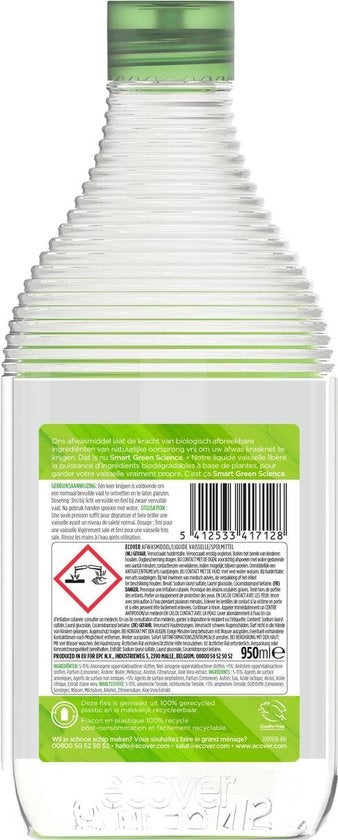 Ecover Afwasmiddel citroen & aloe vera - 0,95 liter - Verpakking beschadigd