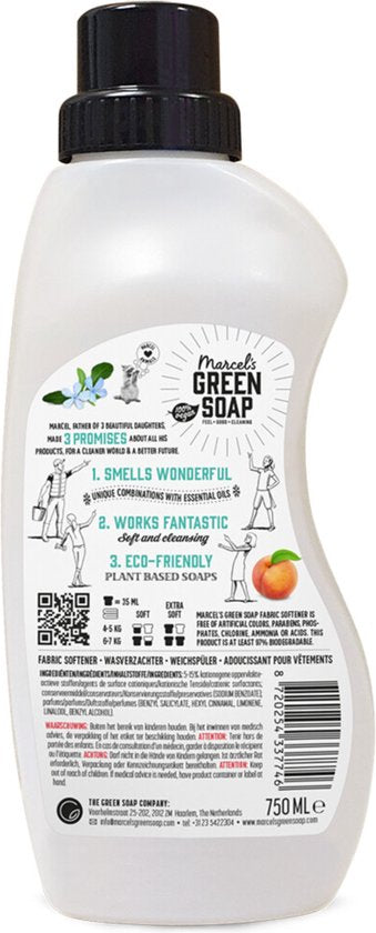 Marcel's Green Soap Wasverzachter Perzik & Jasmijn 30 Wasbeurten 750 ml