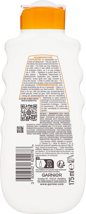 Garnier Ambre Solaire Hydra 24H Protect Lotion Sunscreen SPF 50+ 175ml