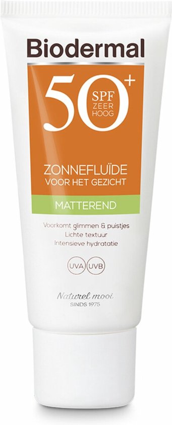 Biodermal Matterende Zonnefluïde SPF 50+ 40ml - Verpakking beschadigd