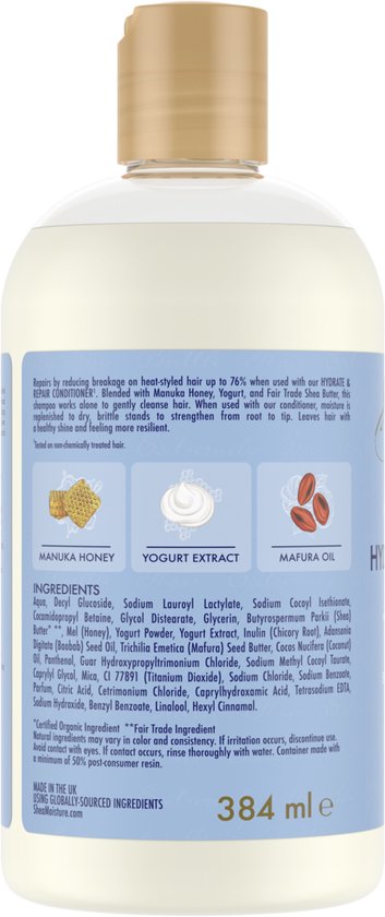 Shea Moisture Manuka Honey &amp; Yoghurt - Shampoo Hydrate &amp; Repair - 384 ml