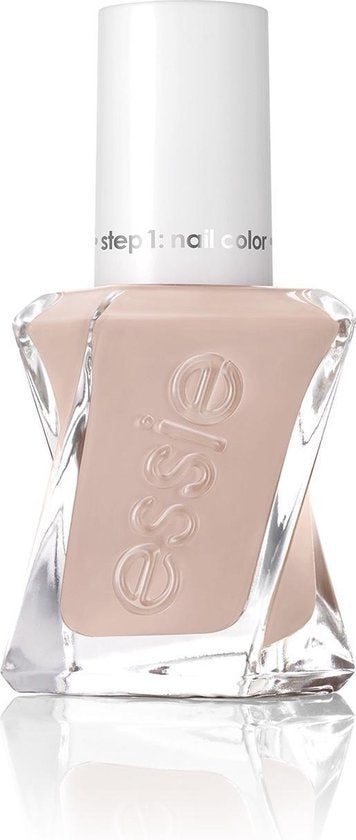 Essie Couture Nagellack – 511 Buttoned and Buffed – beige – glänzender Nagellack mit Gel-Effekt –