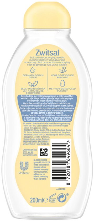 Zwitsal Baby Bath Oil - 200 ml