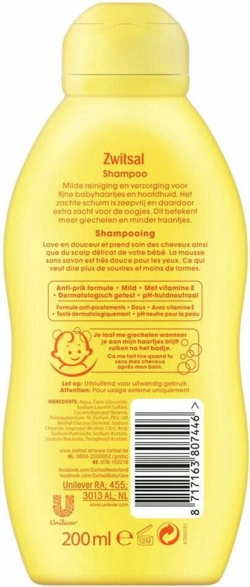 Zwitsal Shampoo with Anti-sting formula - 200ml