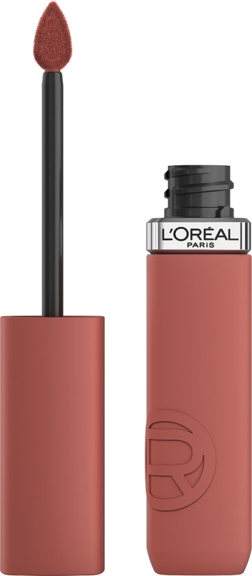 L'Oréal Paris Infaillible Matte Resistance lippenstift Nude – Langhoudende Vloeibare Lipstick met een matte finish Verrijkt met Hyaluronzuur - Vegan - 635 Worth It Medium - 5ml