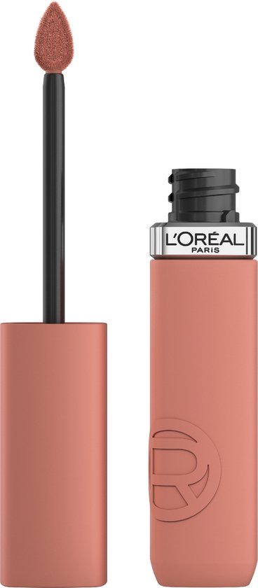 L'Oréal Paris Infaillible Matte Resistance Lippenstift Nude – Langanhaltender flüssiger Lippenstift mit mattem Finish Angereichert mit Hyaluronsäure – Vegan – 601 Worth It – 5ml