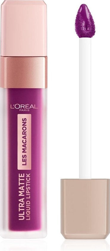 L'Oréal Paris Les Macarons Langanhaltender matter Lippenstift – 840 Infinite Plum „Purple“ 6,7 ml