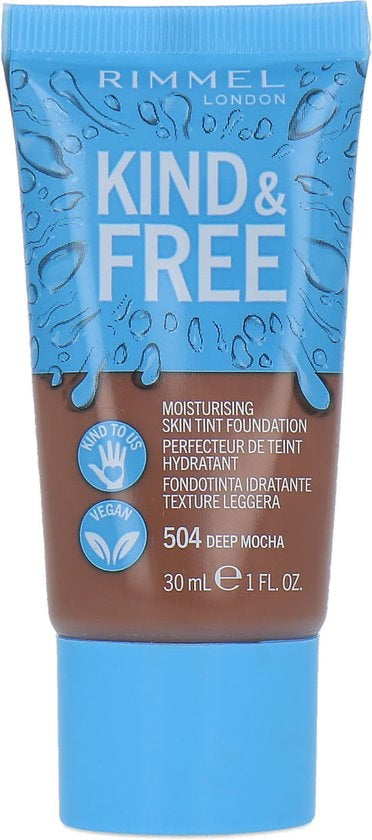 Rimmel London KIND &amp; FREE Vegan Foundation - 504 Deep Mocha