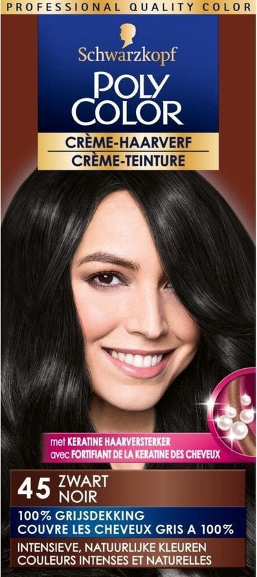 Schwarzkopf Poly Color Crème Haarverf - 45 Zwart