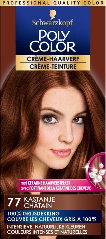 Schwarzkopf Poly Color Crème-Haarverf 77 Kastanje