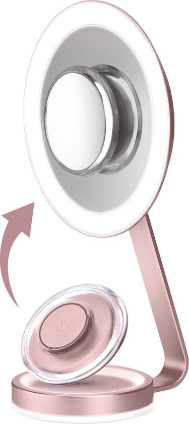 BaByliss LED Beauty Mirror Make-Up Mirror 9450E - LED lighting with 3 settings - Removable magnetic mirror 10x magnification - Packaging damaged