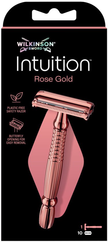 Wilkinson Intuition Rose Gold Scheersysteem + Navulmesjes 10 stuks -- beschadigde verpakking