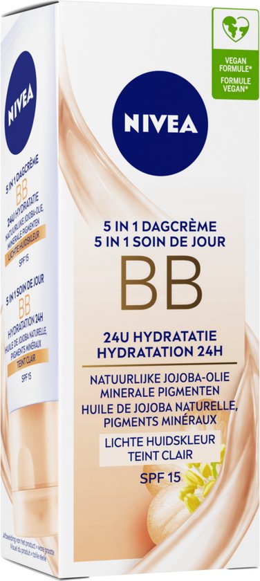 NIVEA 5 in 1 BB Cream Light SPF 15 – 50 ml – Tagescreme – Verpackung beschädigt