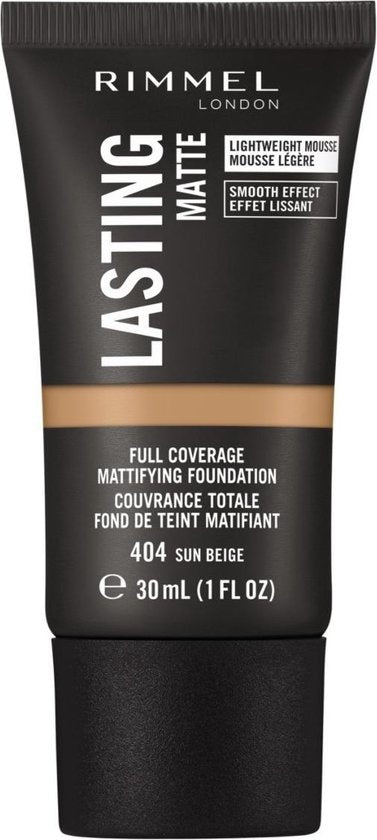 Rimmel London Lasting Matte Foundation - 404 Sun Beige