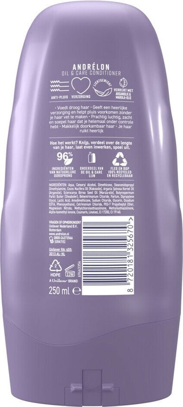 Andrelon Special conditioner oil & care 250ml - verrijkt met Arganolie en Marula-olie