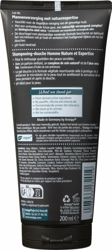 Kneipp Men - 3-in-1 Shampoo Shower - Fresh &amp; Sensitive - 200ml