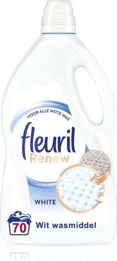 Fleuril Renew Wit - Vloeibaar Wasmiddel - Voordeelverpakking - 70 Wasbeurten