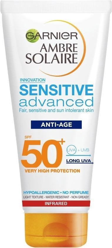 Garnier Ambre Solaire Sensitive Anti-Age Zonnebrandcrème SPF 50+ - 100 ml - Hypoallergeen