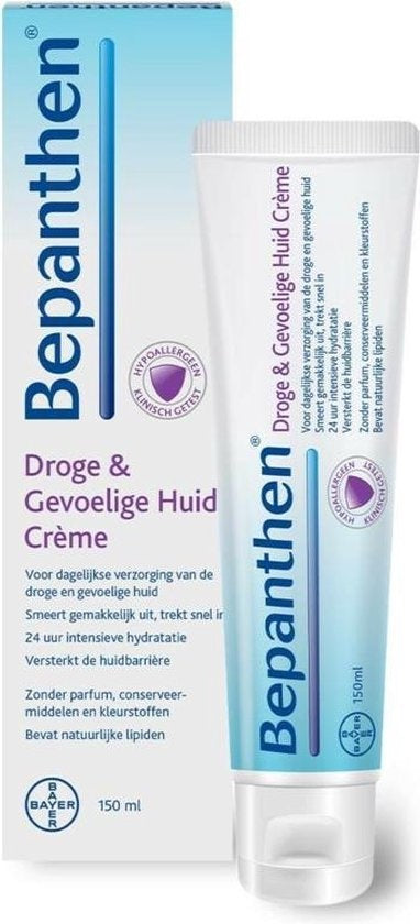 Bepanthen - Dry &amp; Sensitive Skin Cream for daily intensive hydration, 150 ml - Packaging damaged