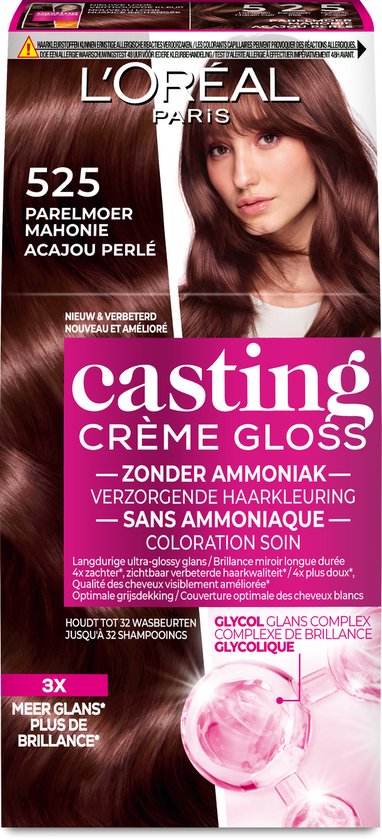 L'Oréal Paris Casting Crème Gloss - Parelmoer Mahonie 525 - Haarverf