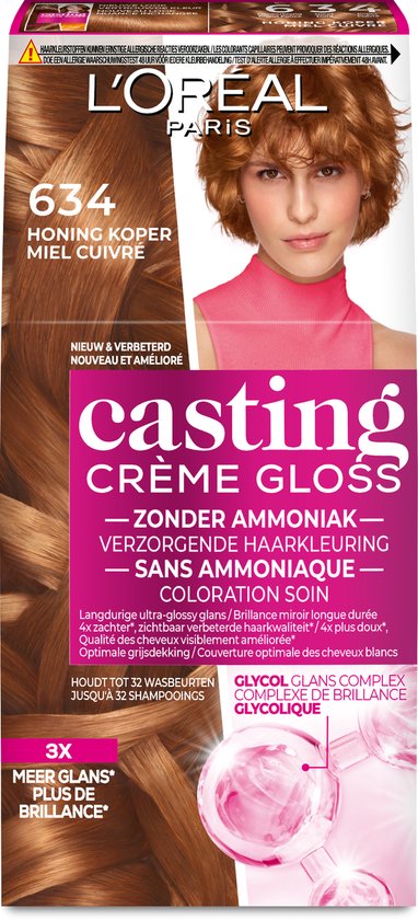 L'Oréal Paris Casting Crème Gloss Donker Goud Koperblond 634 - Haarverf