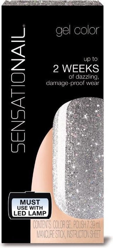 SensatioNail Gel Polish Silver Glitter - Gel nail polish - Silver