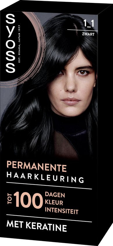 SYOSS Permanente Coloration 1-1 - Haarfarbe - Permanente Haarcoloration - Schwarz