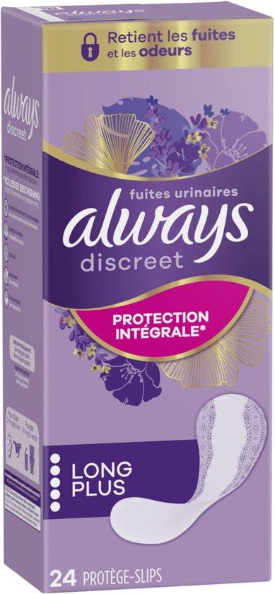 Always Discreet Long Plus Slipeinlagen bei Blasenschwäche – Vorteilspackung 4 x 24 Stück
