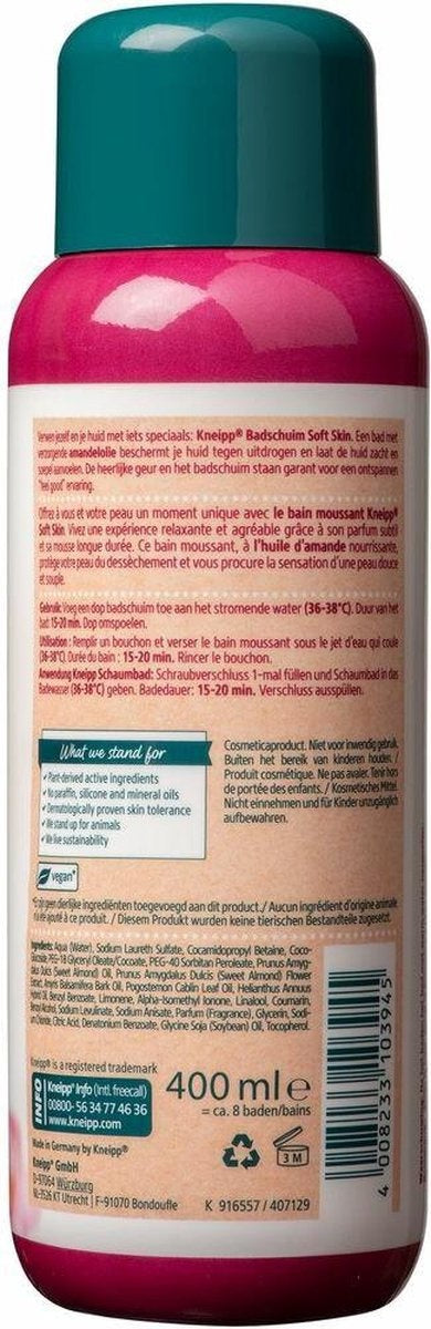 Kneipp Soft Skin - Badschuim 400 ml- Dopje is beschadigd