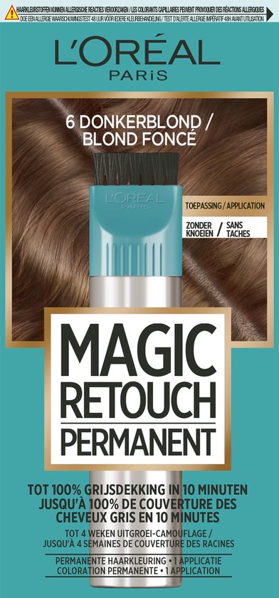 L'Oréal Paris Magic Retouch Permanent 6 - Donkerblond - Permanente haarkleuring - Verpakking beschadigd