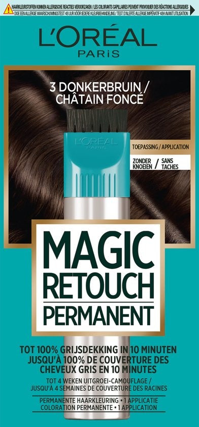 L'Oréal Paris Magic Retouch Permanent 3 - Dunkelbraun - Permanente Haarfarbe - Verpackung beschädigt