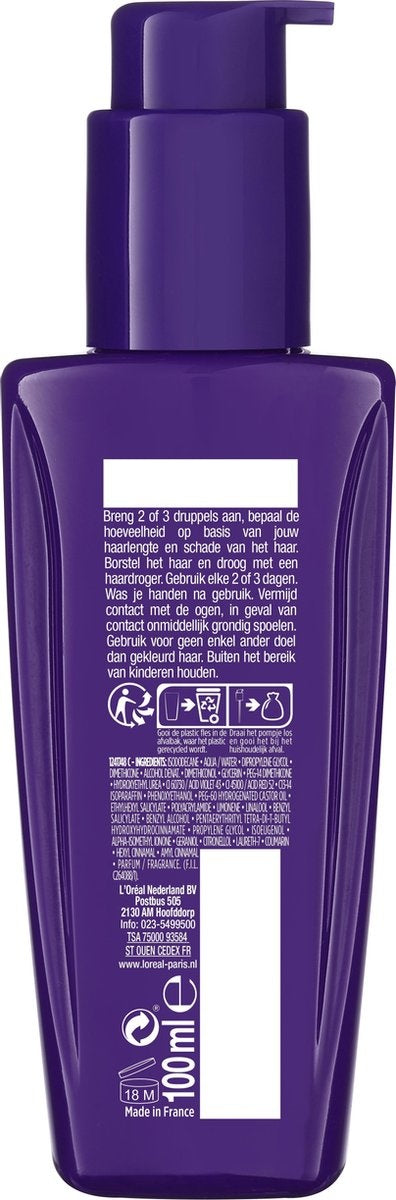 L'Oréal Paris Elvive Color Vive Purple Oil Serum – für blondes Haar und graues Haar – 100 ml