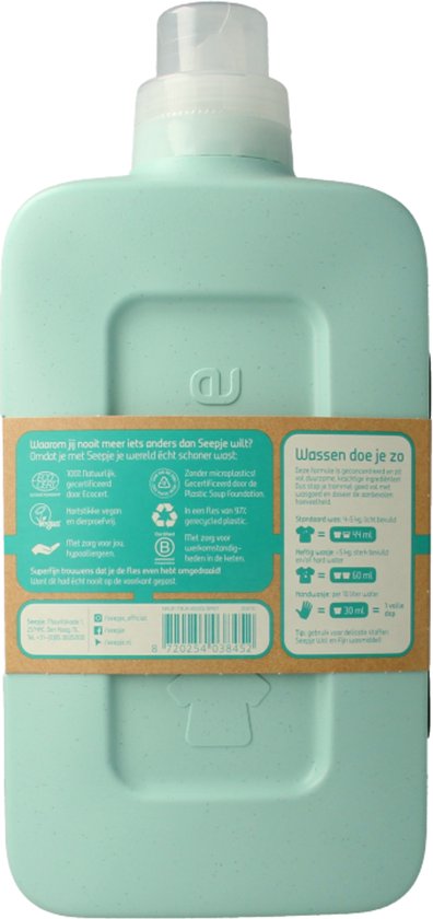 Seepje Wasmiddel Universeel - Sprankelende Jasmijn - 1L - 23 Wasbeurten