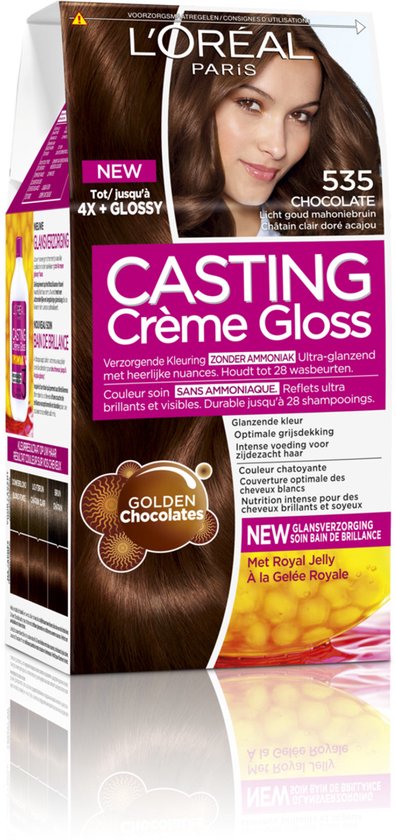 L'Oréal Paris Casting Crème Gloss Licht Goud Mahoniebruin 535 - Haarverf