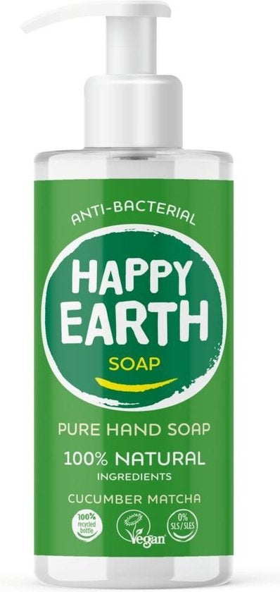 Happy Earth Pure Hand Soap Cucumber Matcha 300 ml - 100% natuurlijk