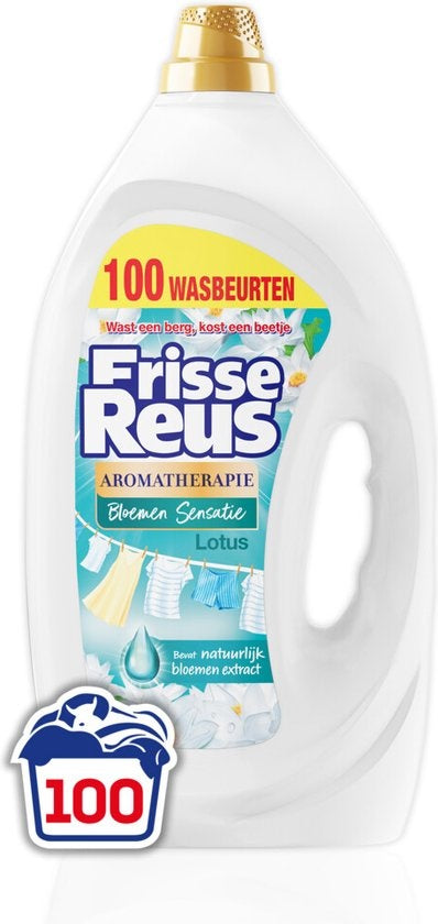 Frisse Reus Lotus Mandel Gel Flüssigwaschmittel – Weiße Wäsche – Vorteilspackung – 100 Wäschen