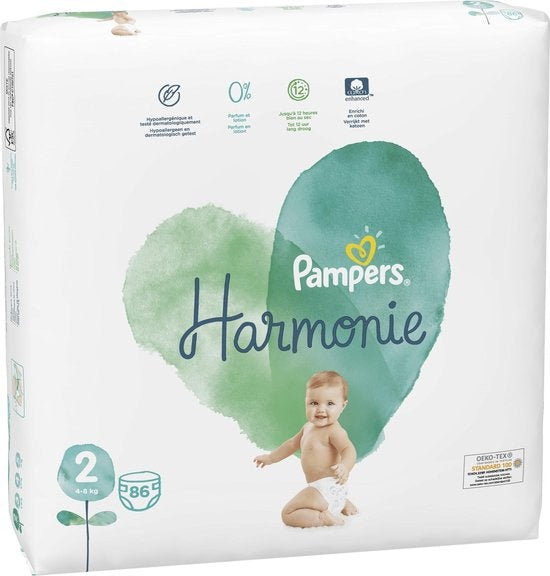 Pampers Harmonie / Pure Size 2 (4-8kg) 172 Diapers