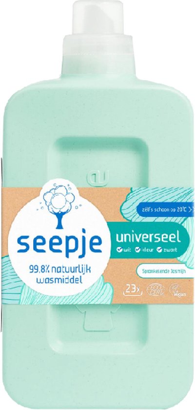 Seepje Wasmiddel Universeel - Sprankelende Jasmijn - 1L - 23 Wasbeurten