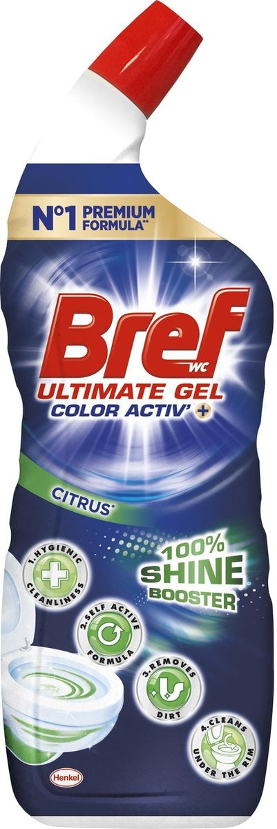 Bref Toiletreiniger - Ultimate Gel Color Actief + Citrus - 700ml