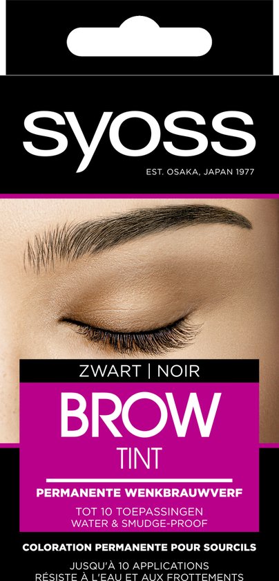 Syoss - Brow Tint - Wenkbrauwverf - Zwart - Verpakking beschadigd