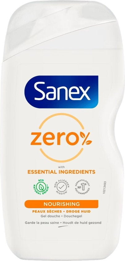 Sanex Shower Gel - 400ml - Zero - Nourishing