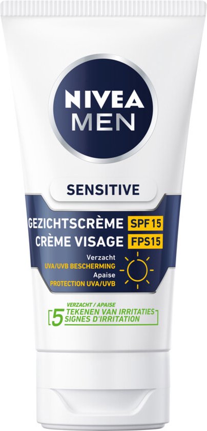 NIVEA MEN Sensitive Gezichtscrème - Dagcrème - SPF 15