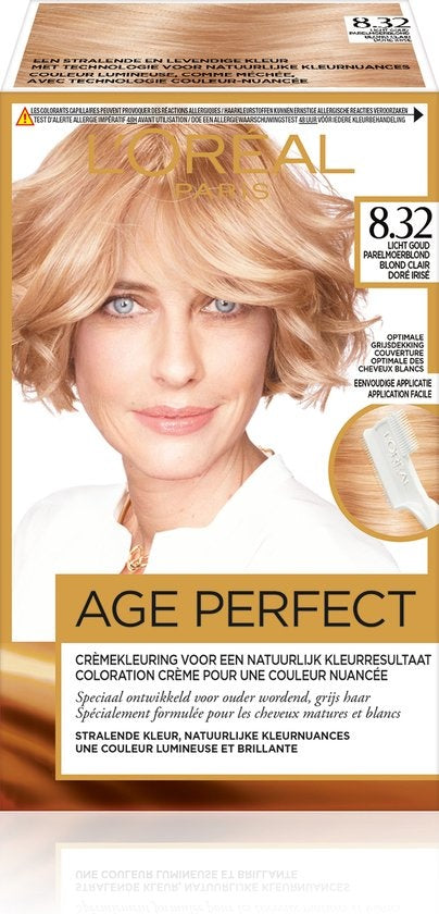 L'Oréal Paris Age Perfect 8.32 – Hellgoldenes Perlglanzblond – Permanente Haarfarbe – Verpackung beschädigt