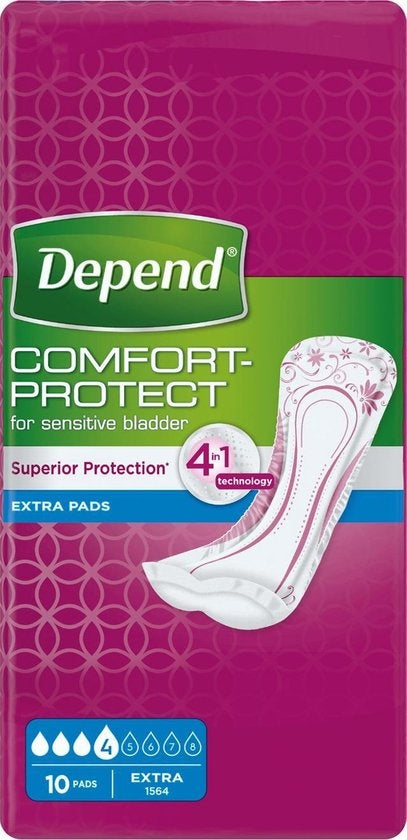 Depend incontinence pads Extra - 10 pieces