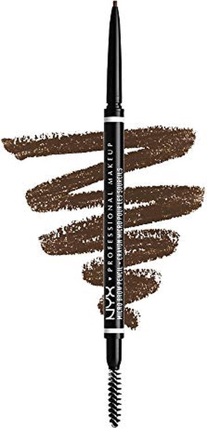 NYX Professional Makeup Micro Brow Pencil - 06 Brunette - Eyebrow pencil - vegan formula - with spoolie brush - 0.09 g - Damaged packaging