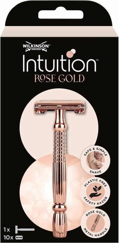 Wilkinson Sword Intuition Rose Gold – Rasierer – Sicherheitsrasierer – mit 10 Nachfüllklingen – beschädigte Verpackung