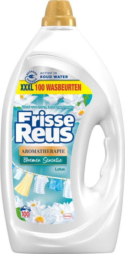 Frisse Reus Lotus Mandel Gel Flüssigwaschmittel – Weiße Wäsche – Vorteilspackung – 100 Wäschen