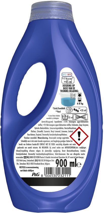 Lenor Vloeibaar Wasmiddel - Amber & Orchid - 900ml  20 Wasbeurten